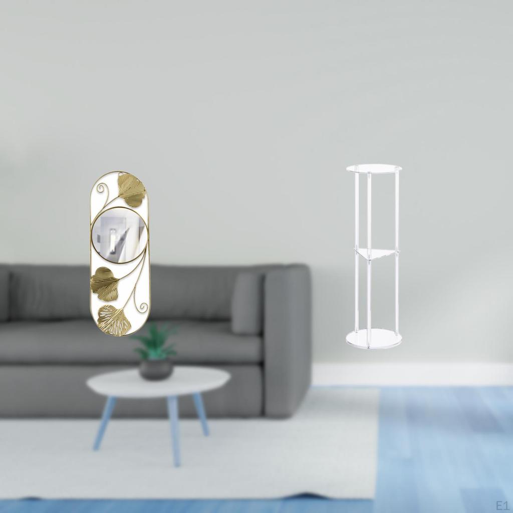 Reflective Corridor Mirror Table for Living Room Entryway Hallway Cabinet Clear Acrylic Small Drink