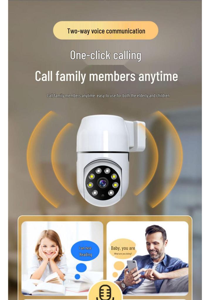 Hareket Takibi ve Alarm Uyarıları ile V380 Tak ve Çalıştır WiFi Uzaktan PTZ Kamera