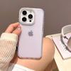 Point Drill Lens Frame Mobile Phone Case Is Suitable for Apple 16PROMAX Solid Color 15 Trend Large Hole 13/14 Matte Anti-drop