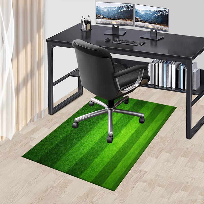 grass field Crystal Velvet Office chair mat Area Rug - Non-Slip, Floor Mat, Office Desk Chair Rugs,Christmas Gift-1106184