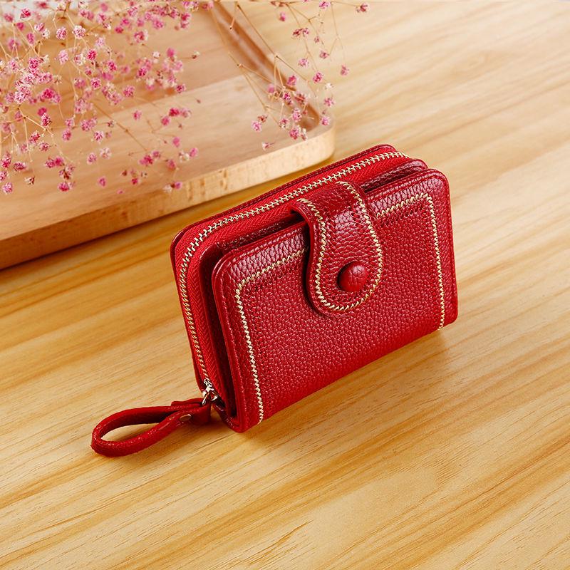 Women's Large Capacity Multi-Card Wallet with Anti-Demagnetization for Cards, License & Coins