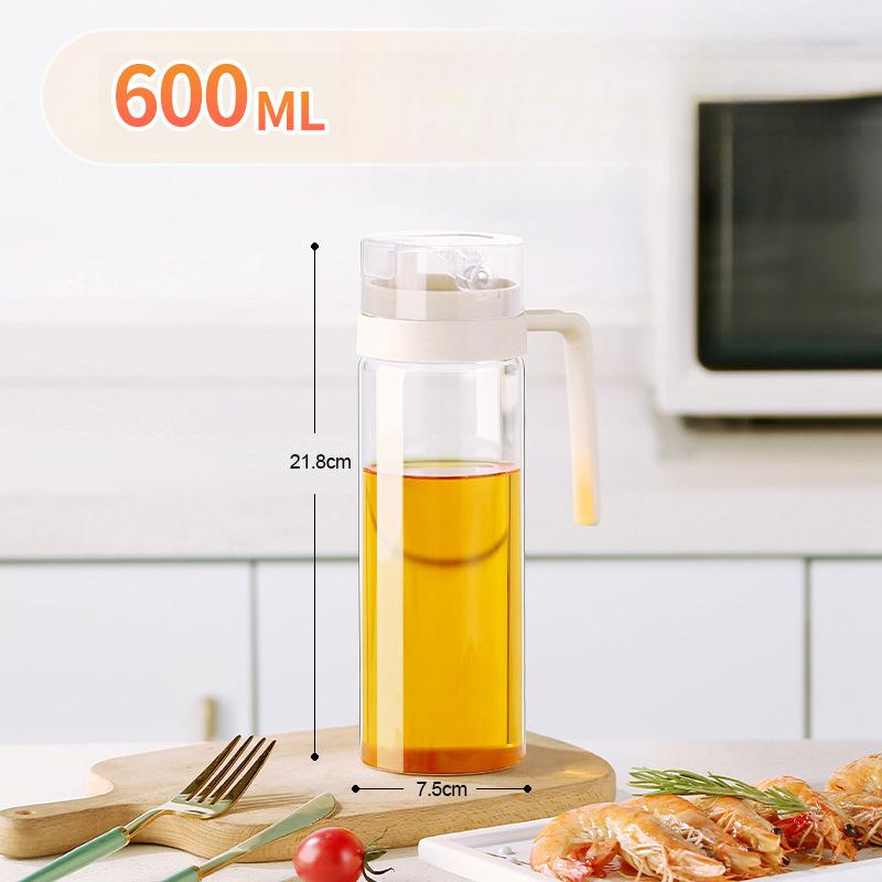 600ml Glass Spray Oil Sprayer Bottle For Cooking Kitchen Storage Oil Jar Cruet BBQ Kitchen Baking Roasting Picnic Kitchen Tool