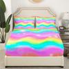 Color Mattress Three-Piece Digital Printing Couple Rainbow Bedspread Modern Cute Bedding Set