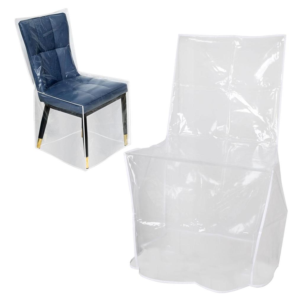 Clear Slipcover Seats Protector Chair Protectors Kitchen Reusable Dustproof Scratch Resistant Protector Dining Room Chair Cover