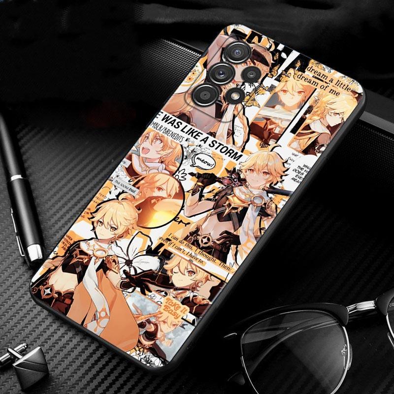 Anime Genshin Impact Case For Samsung Galaxy A51 A71 A41 A31 A11 A01 A72 A52 A42 A32 A22 A21s A02s A12 A02 Phone Shell Capa