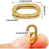 10PCS Jewelry Clasps Clasps for Jewelry Making, 18K Gold Oval Clasp, Necklace Clasps and Closures Spring Ring Clasp, Carabiner Charm Clasp for