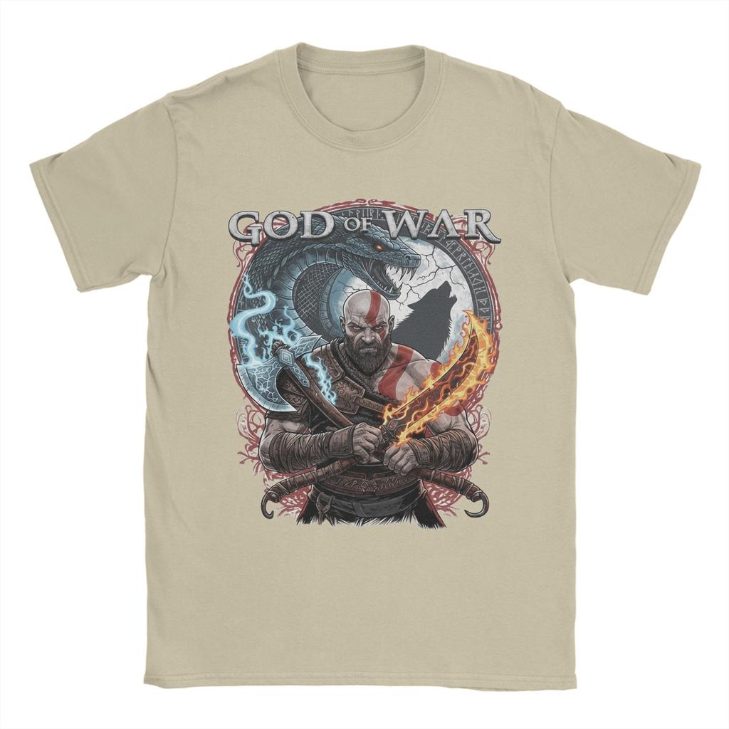 Unisexs TShirts The God of War Kratos Casual Cotton Tees Short Sleeve T Shirt Round Collar Clothes Plus Size