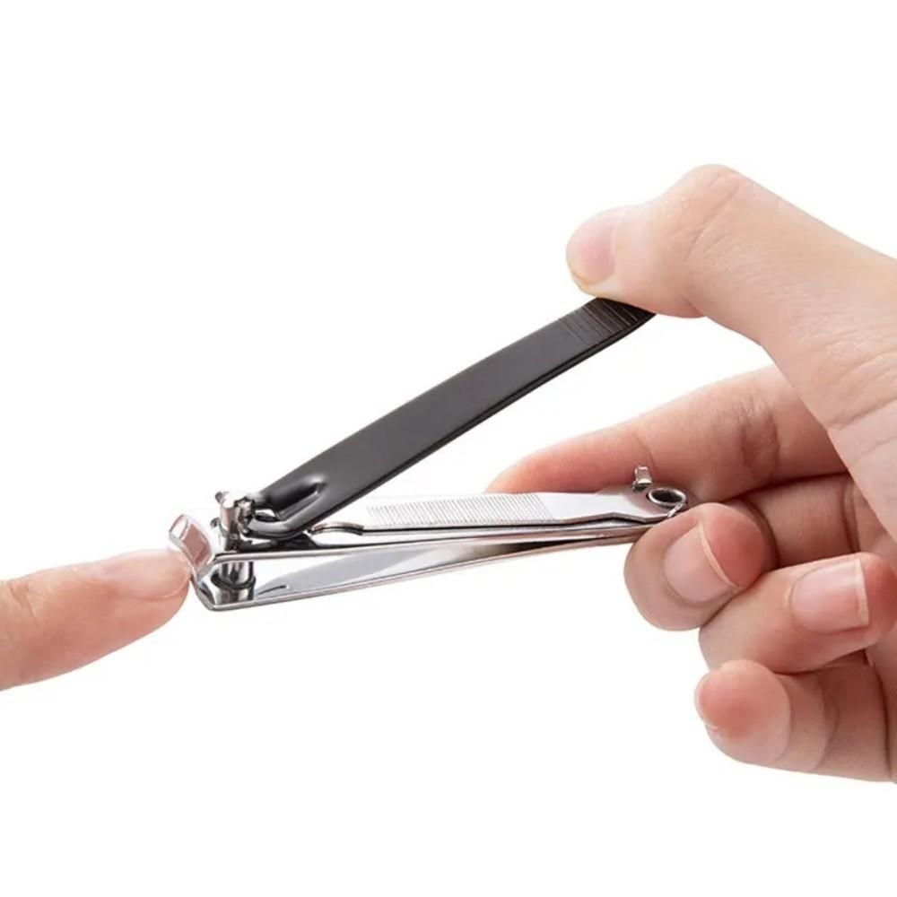 Stainless Steel Nail Nipper Black Fingernail Clipper Sharp and Durable Toenail Trimmer  Travel