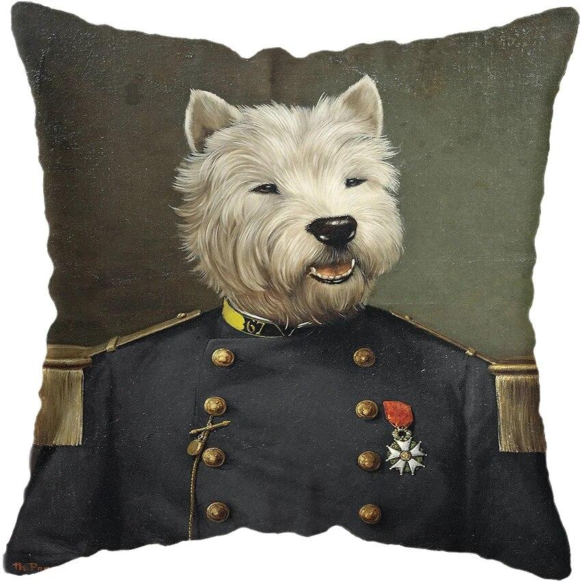 Vintage maleri Katt Hund Dyr Putetrekk Bil Dekor Putetrekk Hjem Sovesofa Putetrekk
