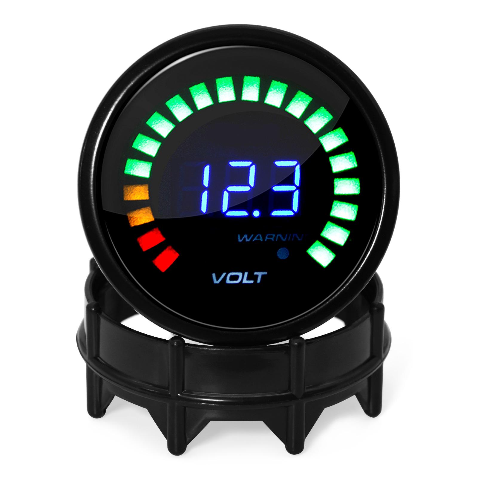 52MM Smoked Car Gauge Tachometer Boost Vacuum Water Oil Temperature Oil Pressure Gauge Voltmeter EGT Temp Gauge Meter For 12V Voltmeter