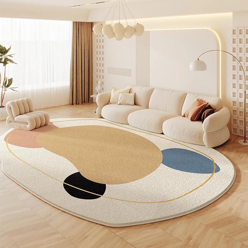 

Ковры во французском кремовом стиле для гостиной, неправильной формы, декор для спальни, коврик, пушистый, мягкий плюшевый ковер, минималистичный толстый коврик 80*120cm