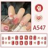 Chic Pink & White Heart & Flower Nail Art | Detachable Wearable False Nail Tips