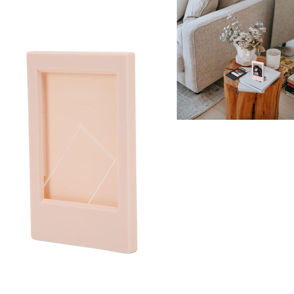 Photo Frame Plastic Rectangle Desktop Classical Stand Picture Frame for for 3in Photos