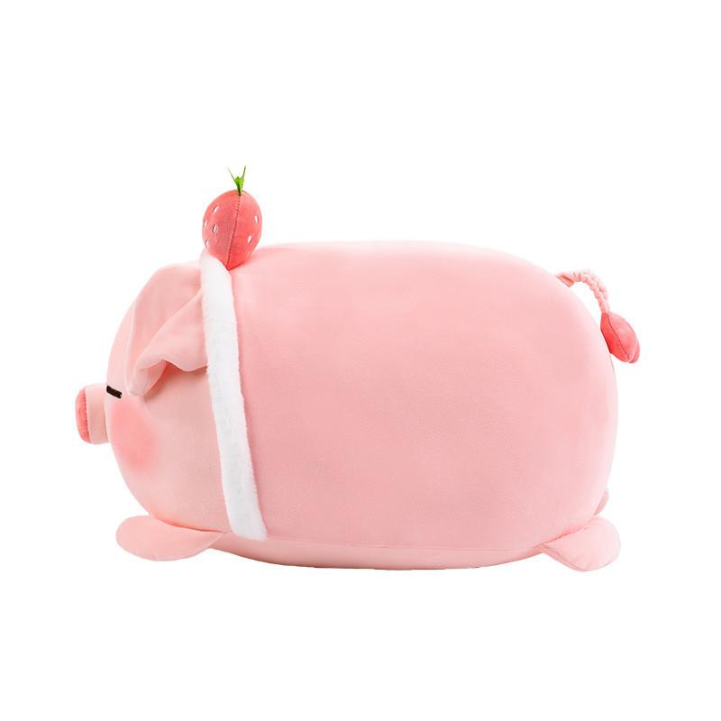 Cute Strawberry Pig Plush Pillow Soft Stuffed Animal For Kids And Teens