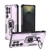 KEYSION Etui odporne na wstrząsy do Samsung S25 Ultra 5G Miękki silikon + PC Pionowy metalowy stojak na telefon Tylna obudowa do Galaxy S25+ Plus