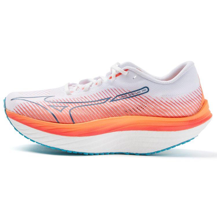 Mizuno Wave Rebellion Pro `Balts Oranžs`
