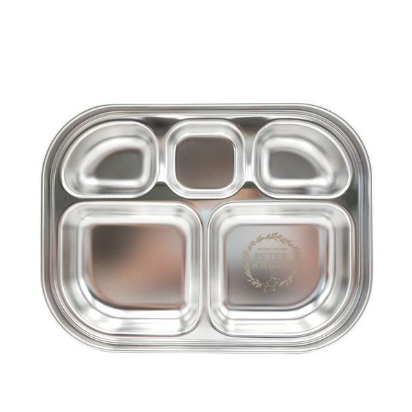 Peter Rabbit Sealed Plate Lunch Box + Pocket Set, Olive, Plate + Lid + Pocket, Popular Korean Parenting Items