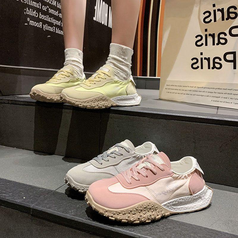 Saténové dámské boty Forrest Gump boty platformové podrážky módní všestranné prodyšné zvyšující výšku ležérní sportovní obuv německá tréninková obuv