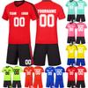Custom Soccer Jersey Set Short Sleeve Shirt and Shorts Personalized and Number Team Sportswear Uniform for Men Women Youth