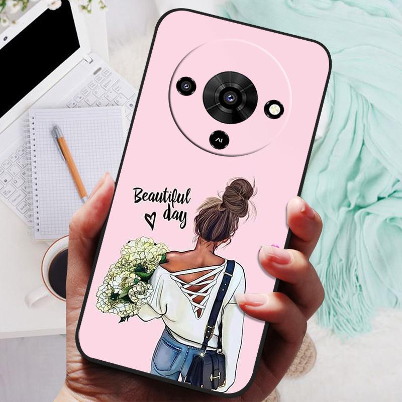 For ZTE Blade A76 5G Z2469N Case TPU Soft Rose Panda Cute Silicone Case Covers For ZTE Blade A76 A 76 BladeA76 5G Phone Cases