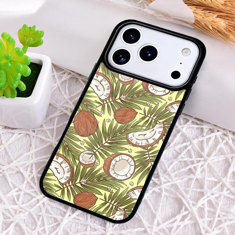 Fruit Coconut Phone Case for iPhone 17 Air 16 15 11 12 14 13 Pro Max Shockproof Cover