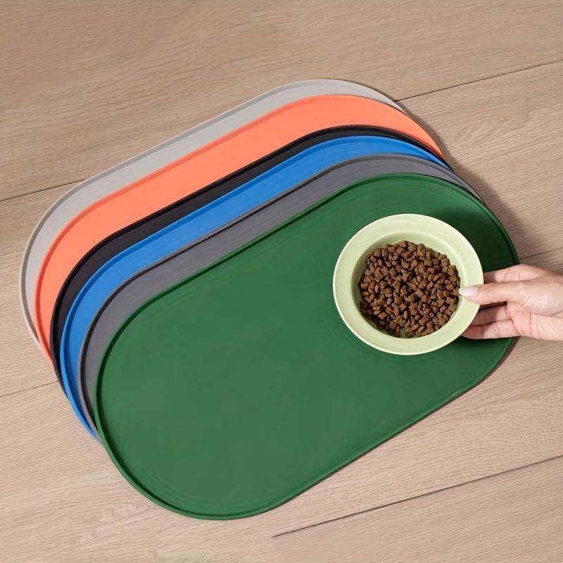 Multi-Functional Pet Feeding Mat-Easy to Clean Durable Surface for Wet/Dry with Non-Slip Raised Edges to Prevent Spills Home Use
