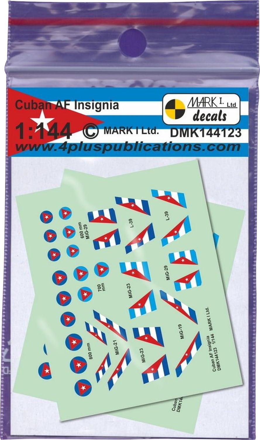

Опознавательный знак ВВС Кубы Марк 1 Декаль Декаль для пластиковой модели MKMDMK144123 1/144