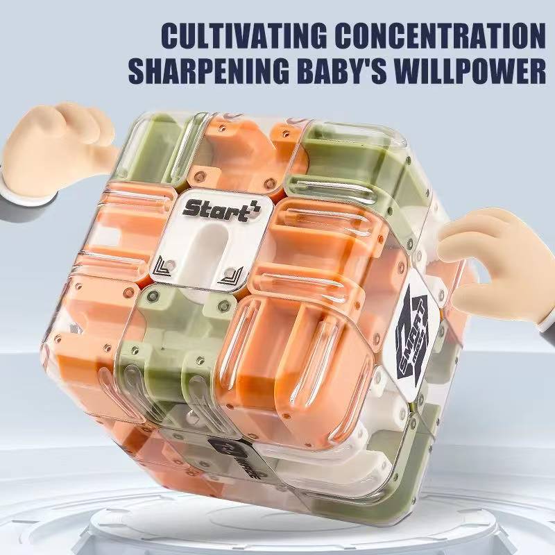 3D Maze Magic Cube Fidgeting Playthings Children Labyrinth Creativity Puzzle Intelligence Cube Logical Thinking Anti Stress Learning Playthings