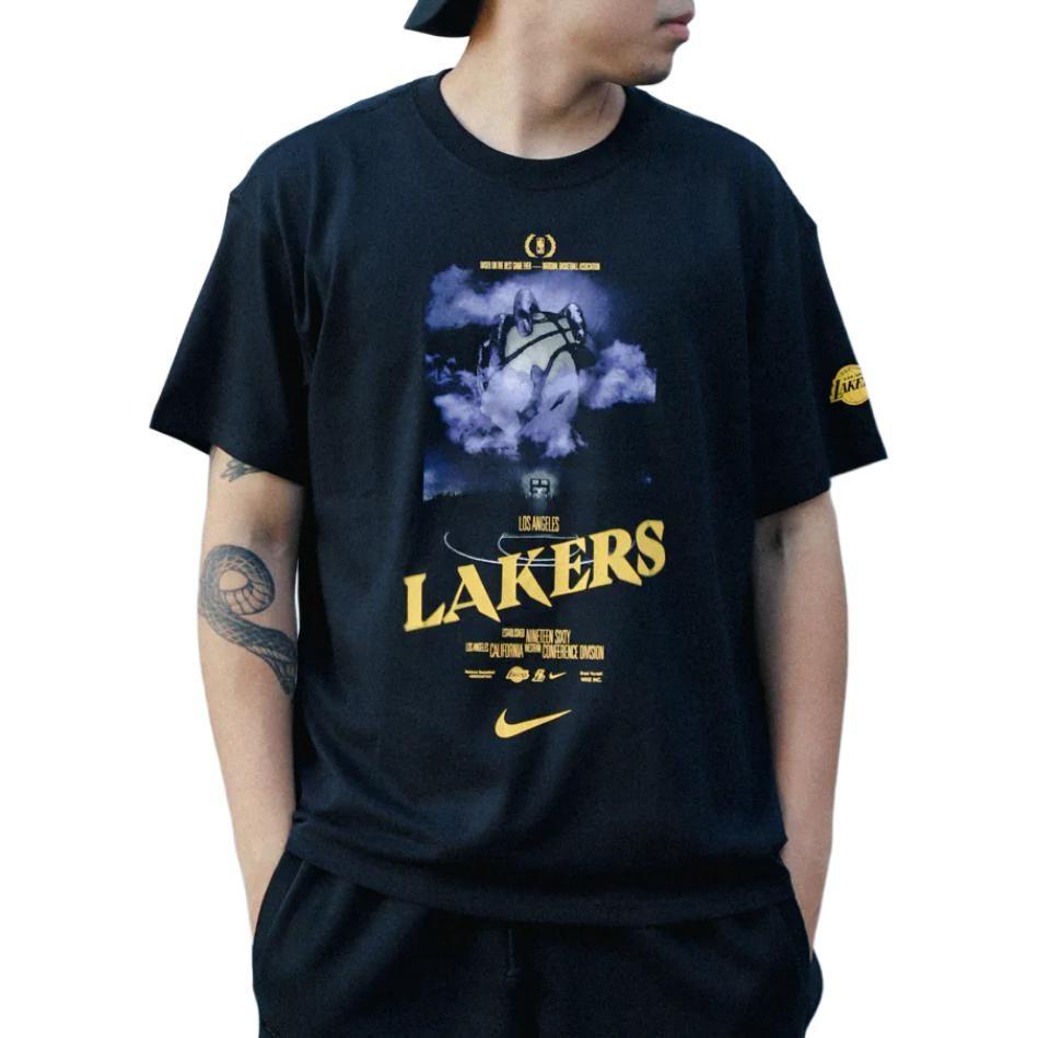 Nike X NBA CourtsideLos Angeles Lakers T Shirt Men's Black HJ2686-010