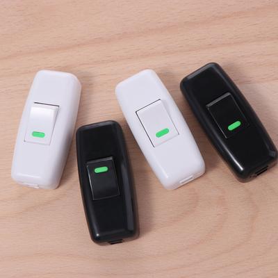 2pcs Inline on/Off Plastic Boat Shape Switch Classic Convenient Small Rocker Button Square Light Switch Bedside