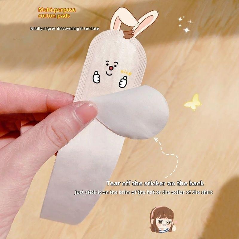 50Pcs Invisible Sweat Absorption Strips Breathable Adhesive Hat Liners Sweatband for Baseball Caps Shirt Clothing Collar