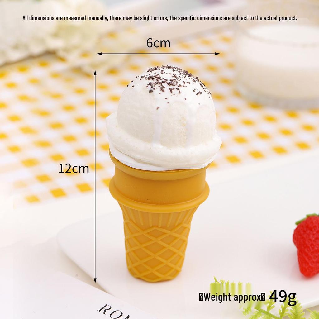 Crispy Cone Ice Cream Pu Foam Squeeze Toy