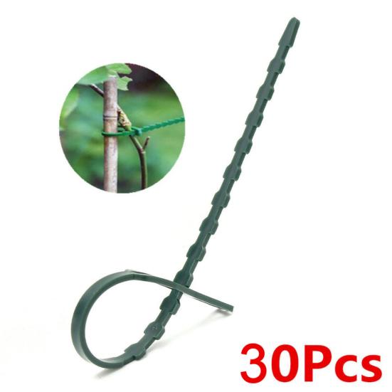 30Pcs 17cm Adjustable Reusable Plastic Climbing Support Garden Plant Cable Ties