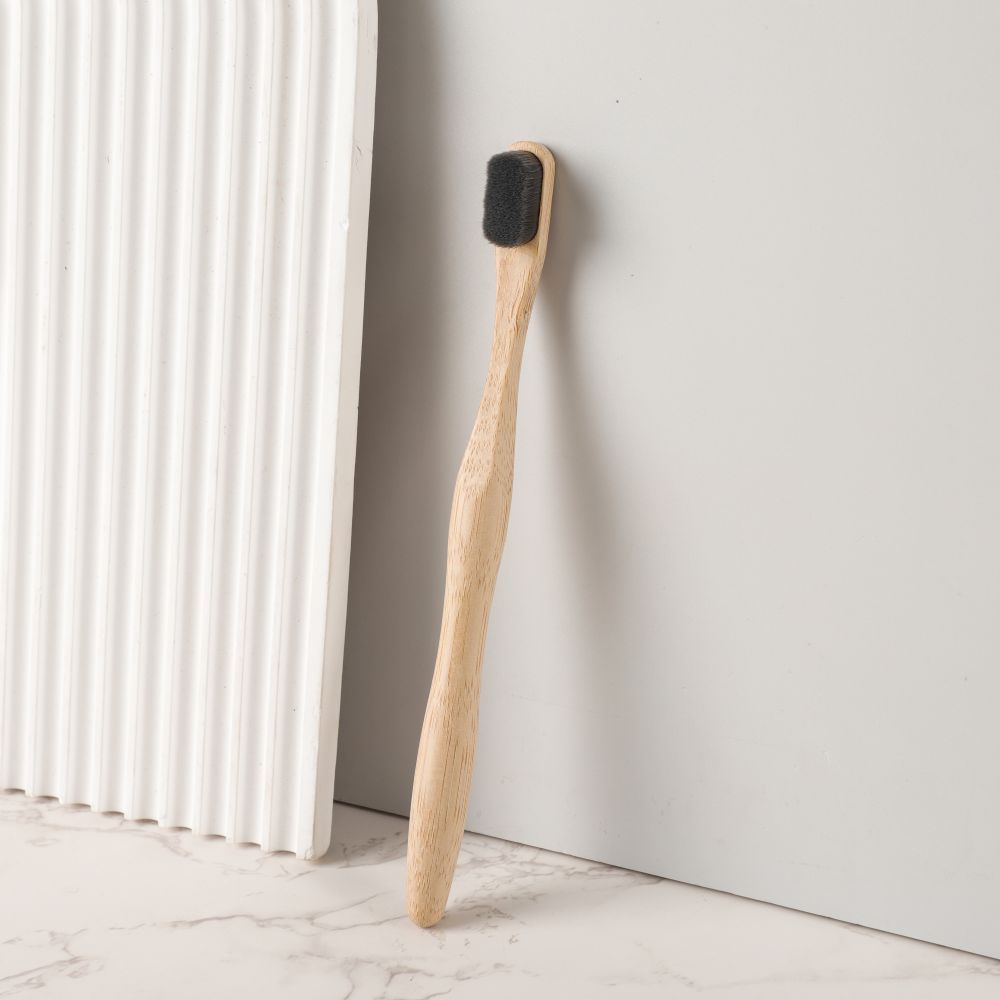 Custom and Stock Options 12000 Ultra Soft Nano Bristles Eco Biodegradable Calabash Handle Bamboo Toothbrush Nano Toothbrush