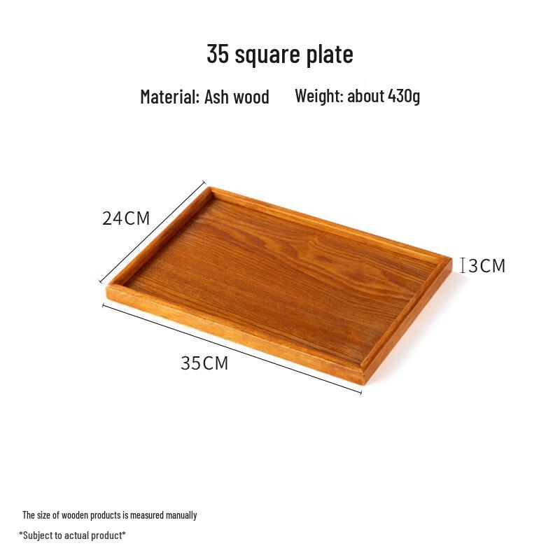 Rechteckiges Serviertablett aus Massivholz