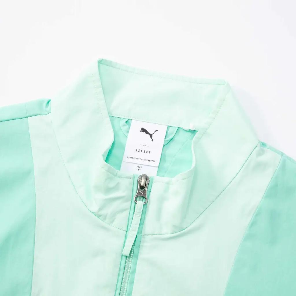 Puma Retro Casual Brand Logo Embroidered Windbreaker Unisex Outerwear Mint-Green 629389-77