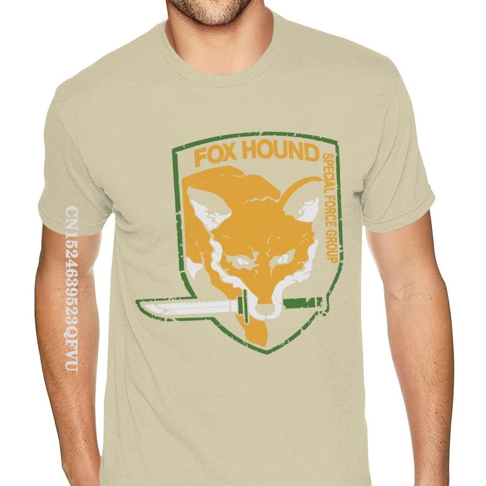 Printing Metal Gear Solid Fox Hound Tees For Men Popular England Style Tshirts Men Full Cotton Gothic Style Tees Shirt