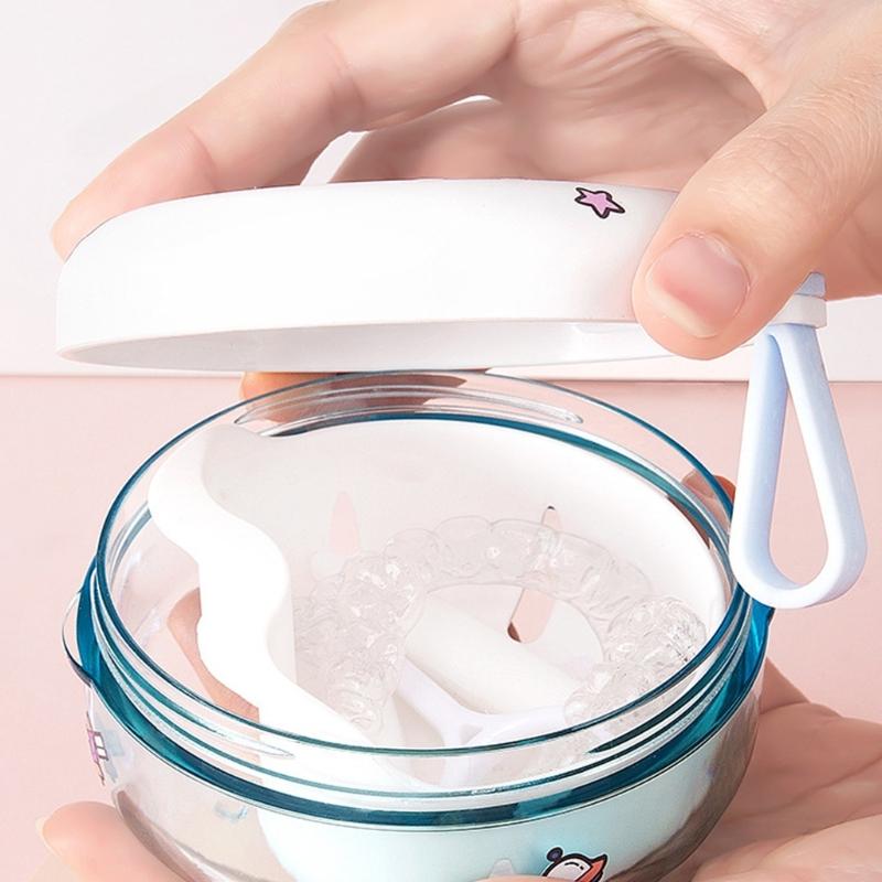 Hygienic Dental Appliance Storage Container for Retainers Dentures Orthodontic Devices Waterproof Secure Portable Case