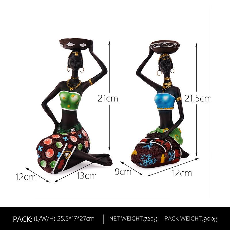 Nordic Good Premium Candlestick Ornaments Unique Resin Black Candlestick Ins Home Entrance Decoration Durable Durable