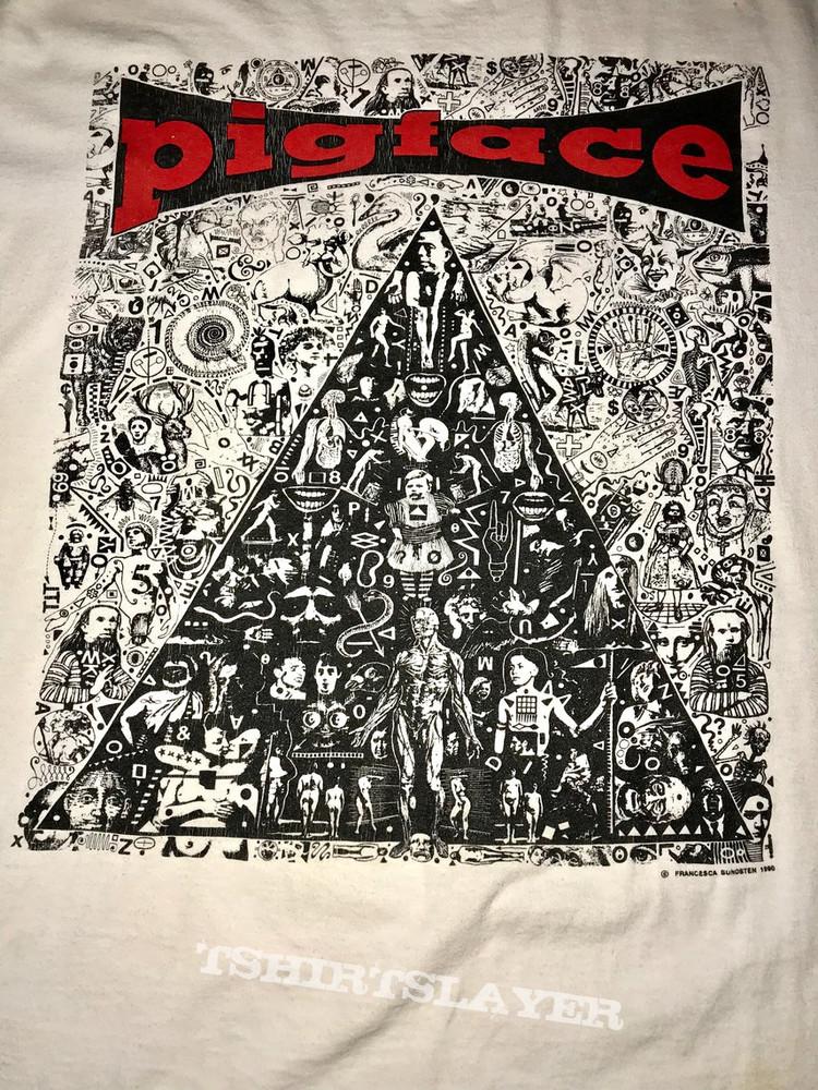 Pigface Band Gift For Friends White T-Shirt Cotton All Size Unisex T-Shirt L