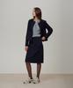 Pin Black Goat Suede Set-Up Skirt
