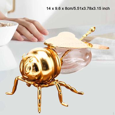 Honey Jar Portable Canister for Sugar and Seasoning In Home or Restaurant