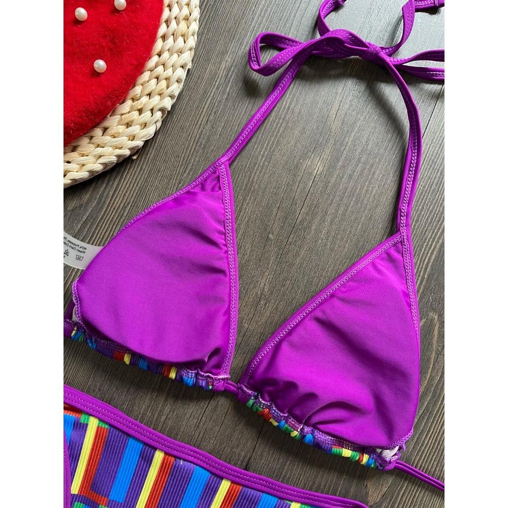 Sexy Triangle Women Swimsuit Bikini Set Two-piece Swimwear 2026 Female Beachwear Bathing Suits Push Up  Biquinis