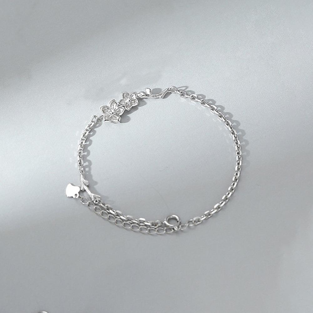 Valentine's Day Simple Thin Bracelet Flower Couple Bangle Classic Lovers Bracelet  Gifts