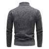 Men's Autumn Winter Plus Velvet Thick High Neck Sweater: European American Fashion Long Sleeve Warm Knitwear Pullover.
