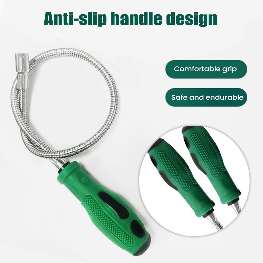 Strong Magnetic Pick Up Tool Flexible Magnet Spring Grip Grabber Hand Tools for Picking Up Nut Bolt Adjustable Pickup Rod Stick