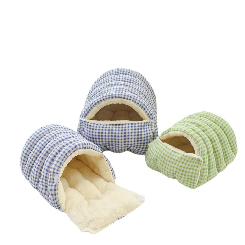 Cozy Half-Closed Pet Bed - Thickened, Washable, All-Season Comfort for Cats and Dogs