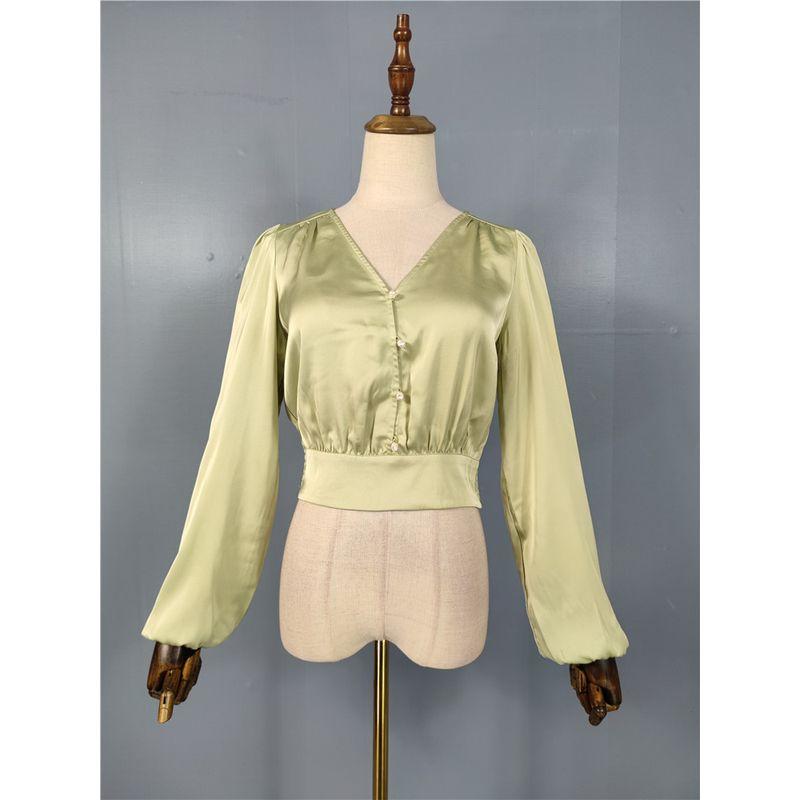 Export Single High-Quality RZ Home Smooth Acetate Satin 2025 Summer New Arrival Accessible Luxury Lady Style Tops Female