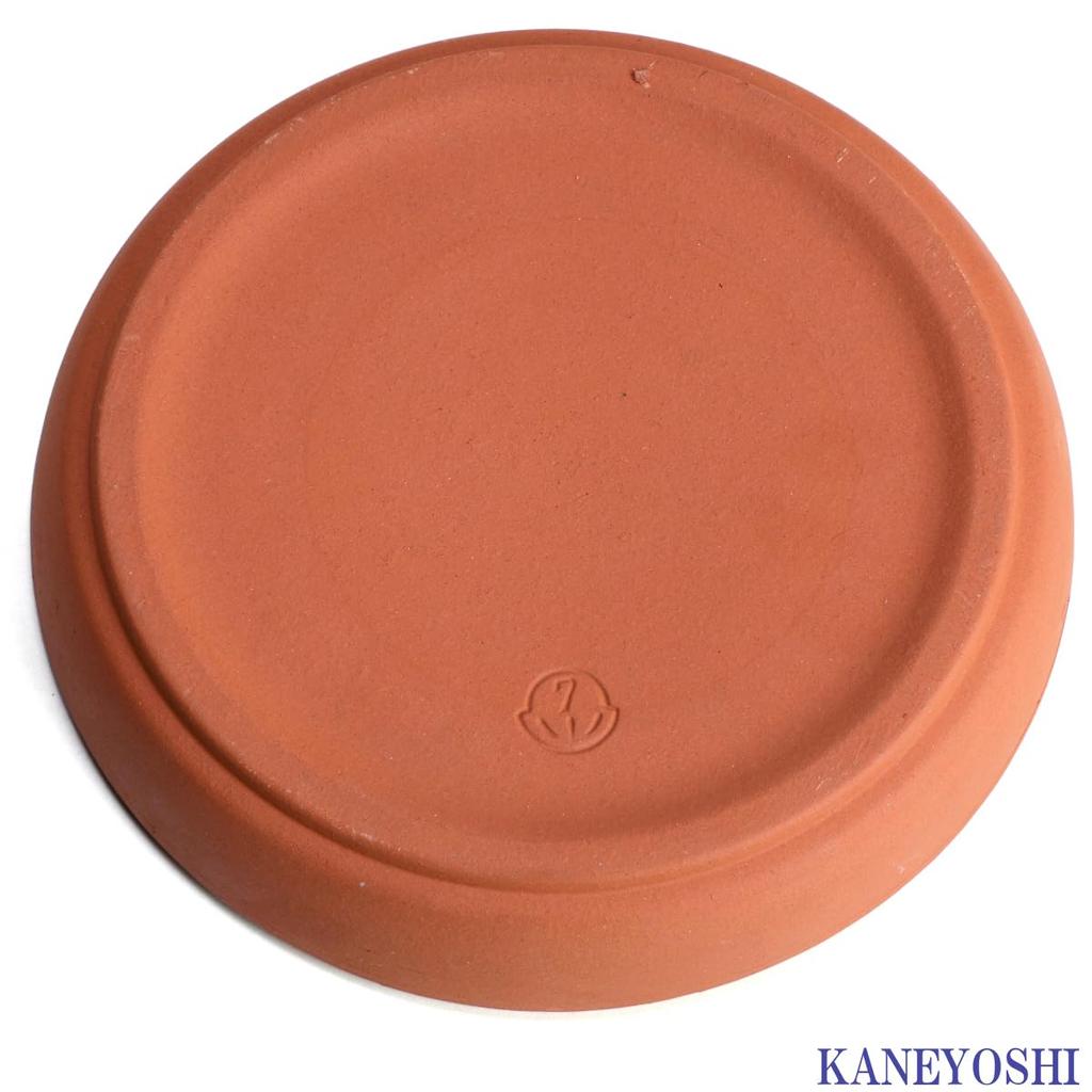 KANEYOSHI Ceramic Flower Flower with 8 Made in Japan with Reliable Domestic Quality Mikawa-yaki Pot, Road, Red-Glazed, No. Plate,