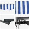 Retractable Awning Frame Blue and White 500 X 300 Cm